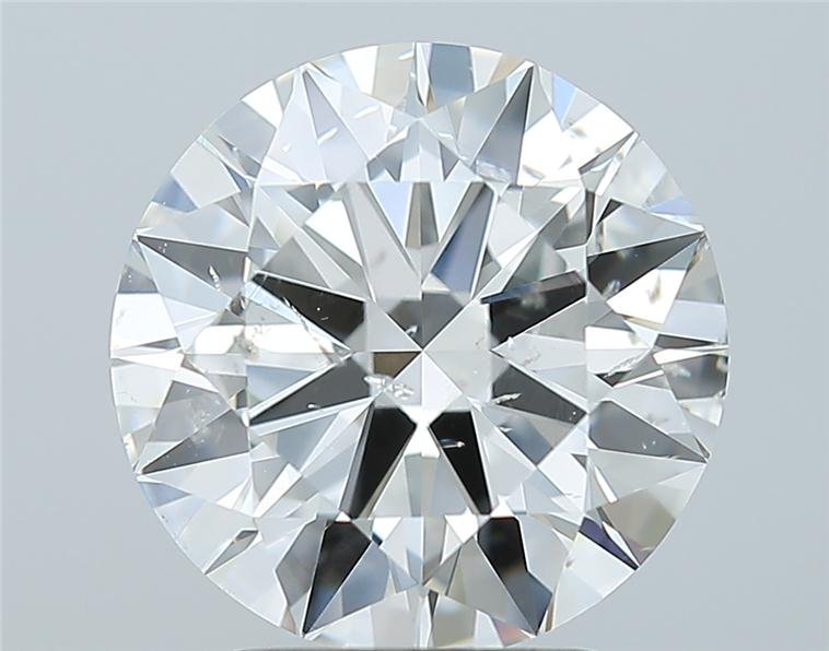 3.01ct I SI2 Rare Carat Ideal Cut Round Diamond