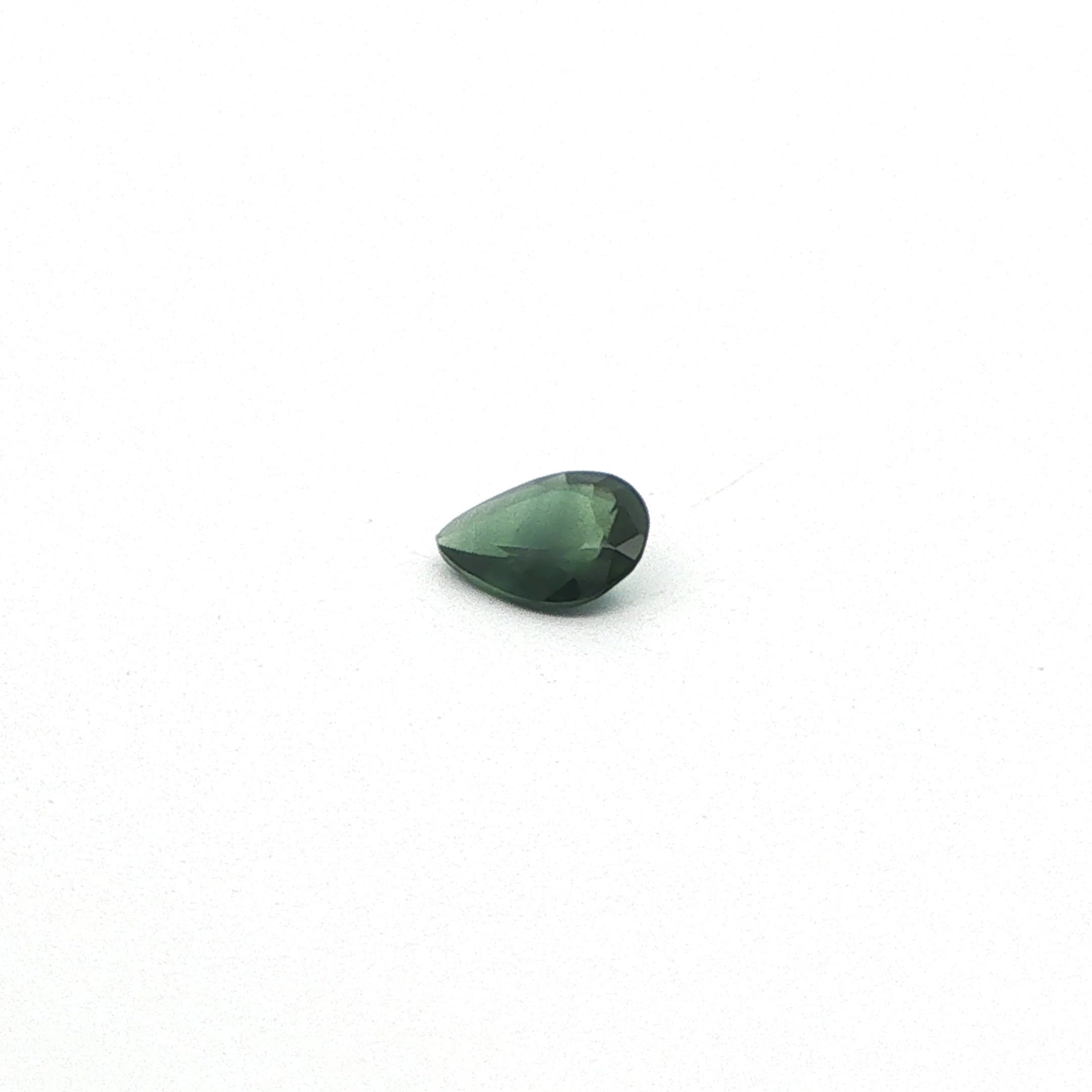 0.62 Carat Green Pear Sapphire