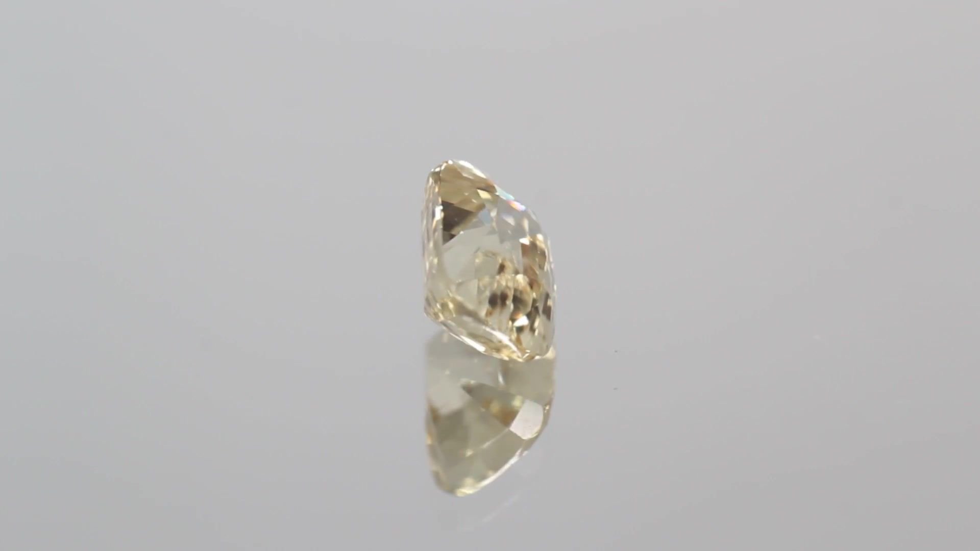 1.75 Carat Light Yellow Cushion Sapphire