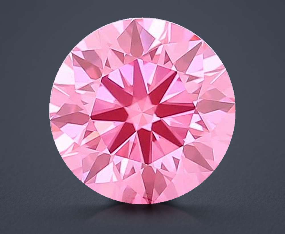 1.58 Ct. Fancy Vivid Pink Round Lab Diamond