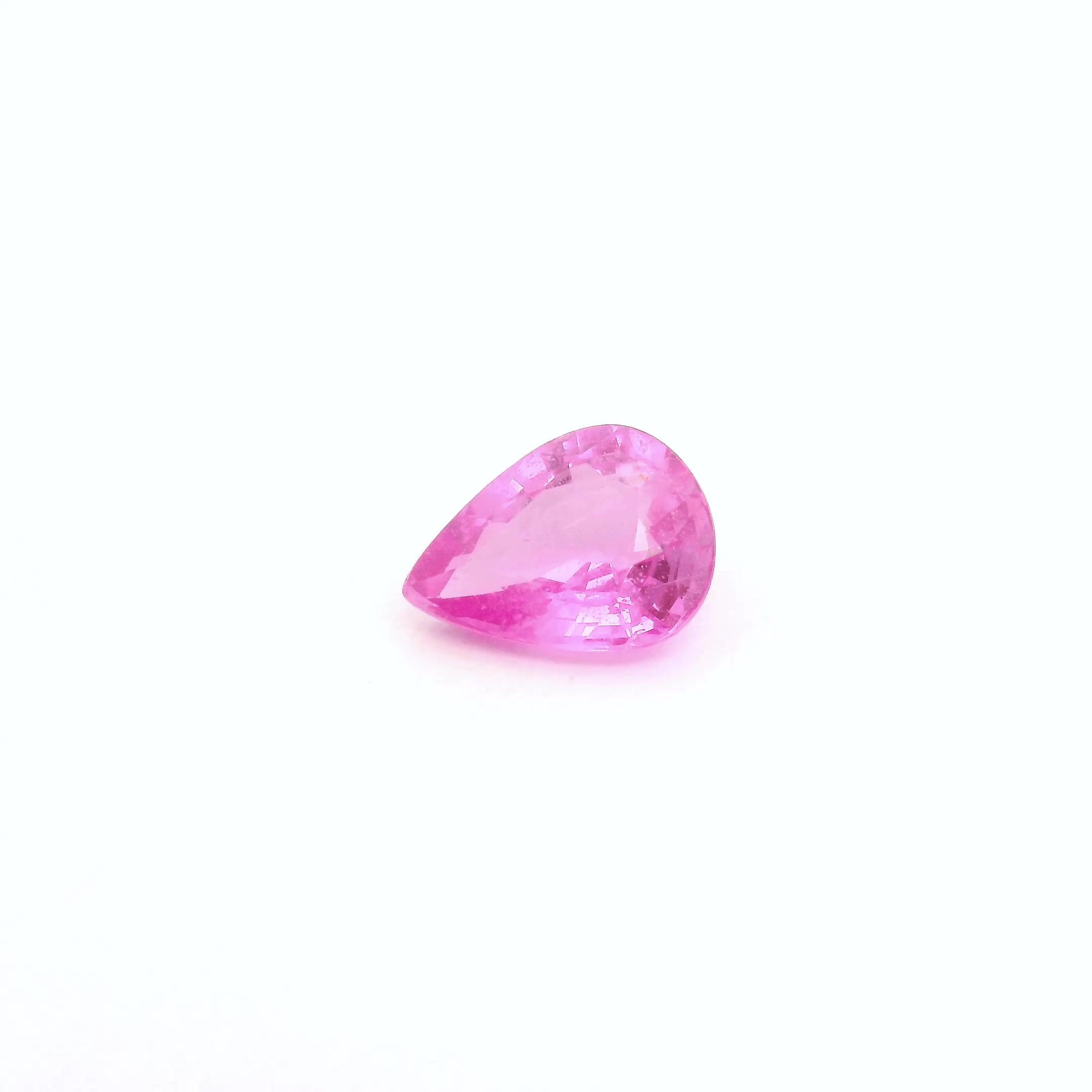 1.06 Carat Pink Pear Sapphire