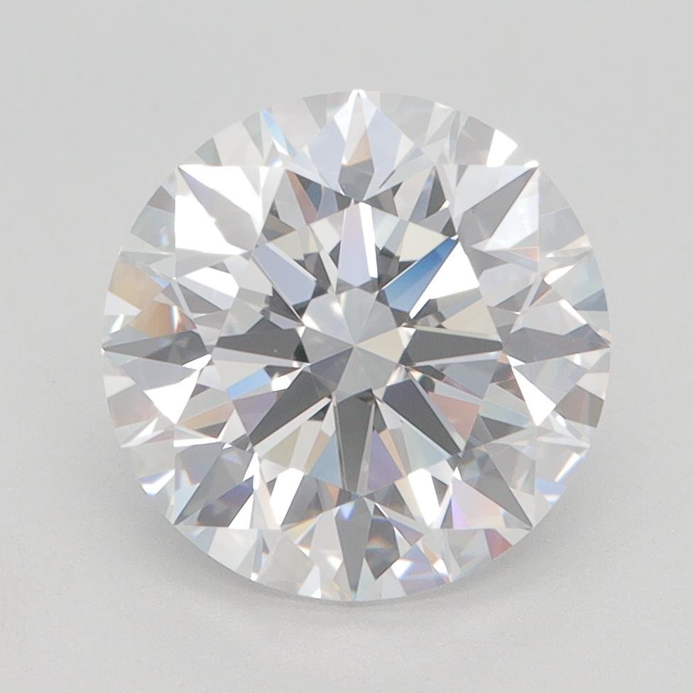 3.26ct D VVS2 Rare Carat Ideal Cut Round Lab Grown Diamond