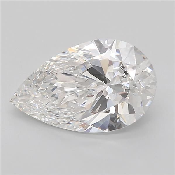 4.05ct F VS1 Rare Carat Ideal Cut Pear Lab Grown Diamond