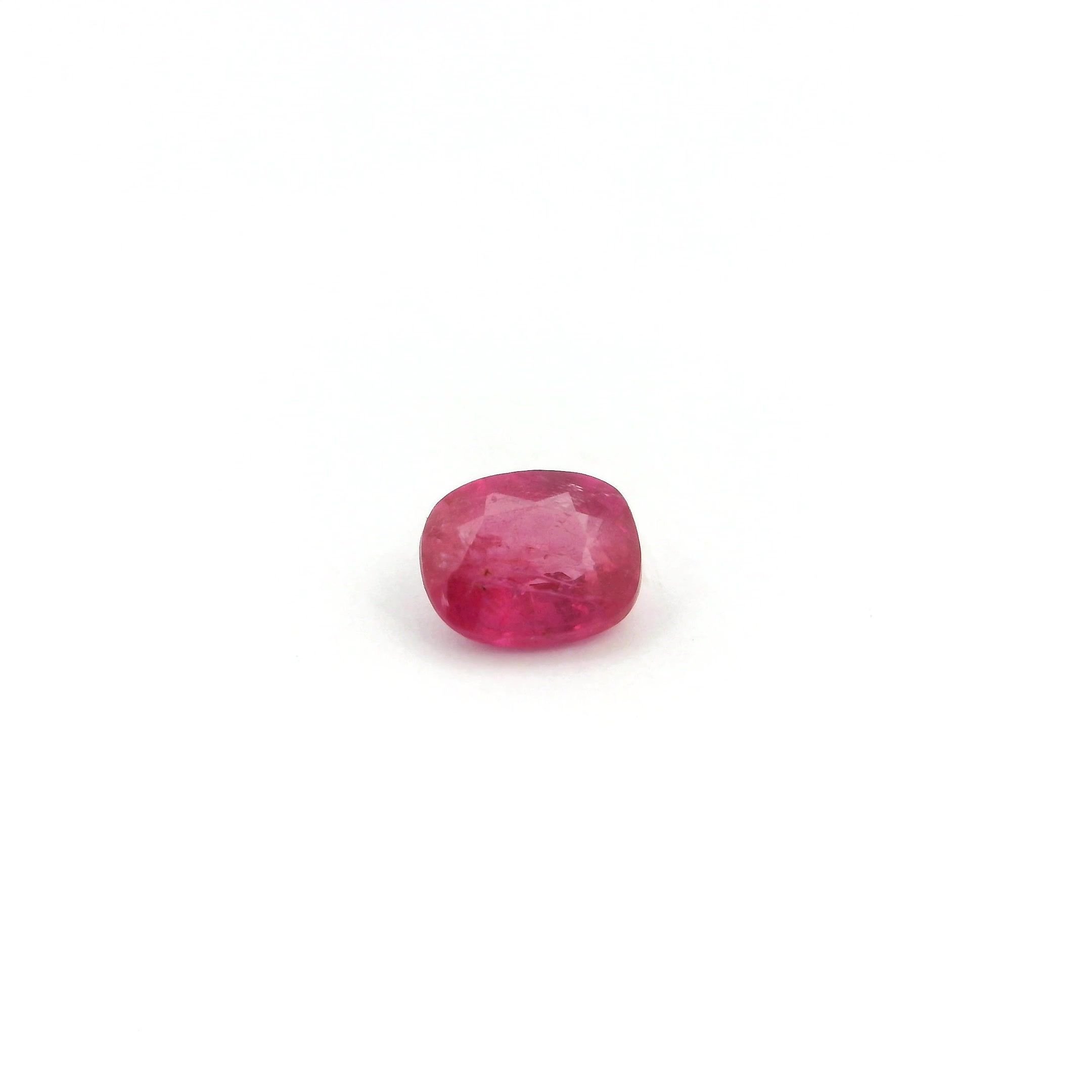 0.60 Carat Intense Red Cushion Ruby