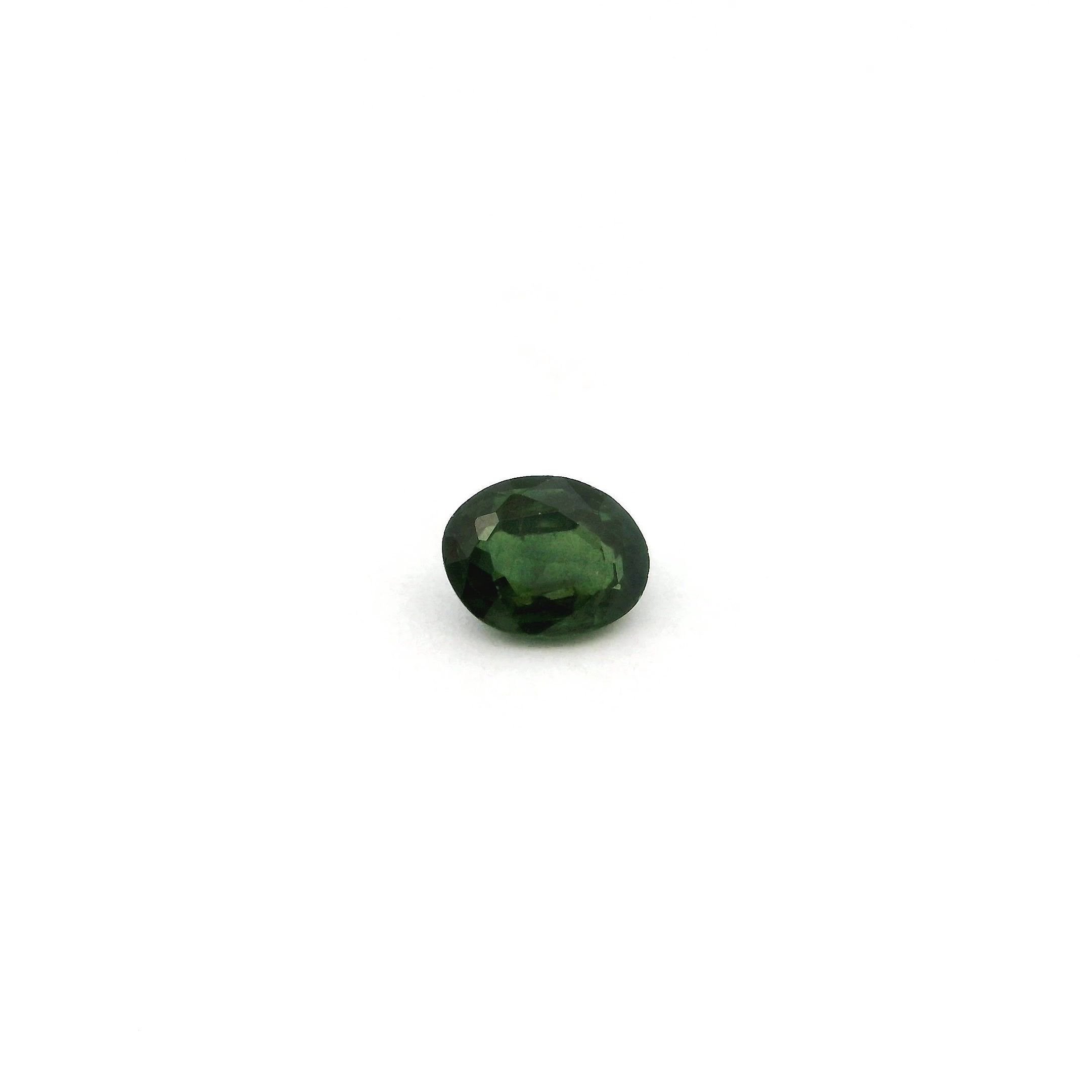 0.44 Carat Vivid Green Oval Sapphire