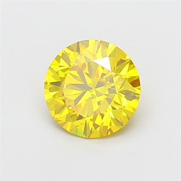 1.37 Ct. Fancy Vivid Yellow Round Lab Diamond