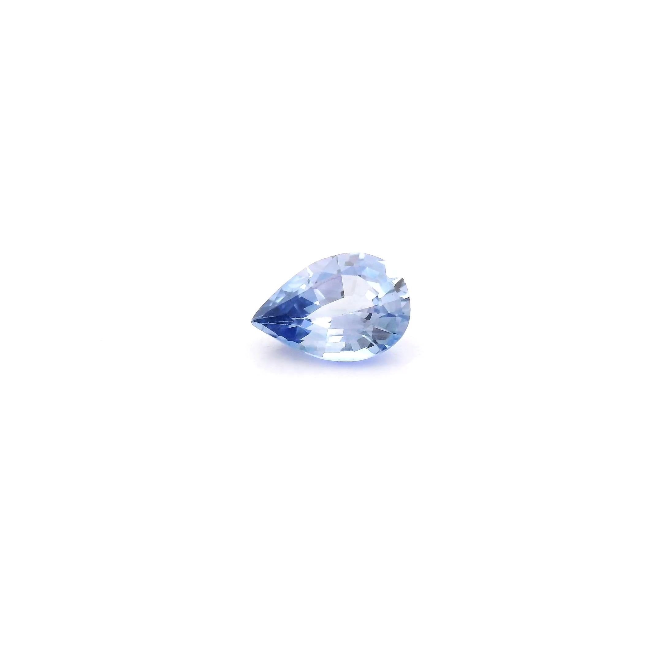 0.42 Carat Light Blue Pear Sapphire