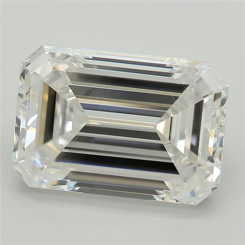 5.15ct F VVS2 Rare Carat Ideal Cut Emerald Lab Grown Diamond