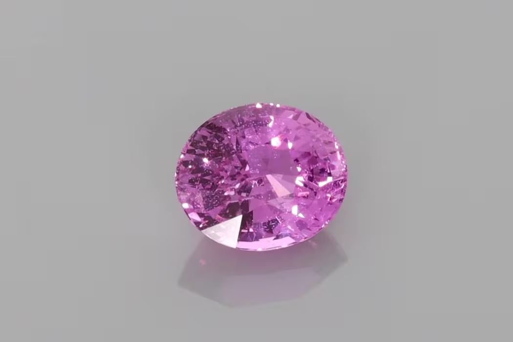 2.05 Carat Vivid Pink Oval Sapphire