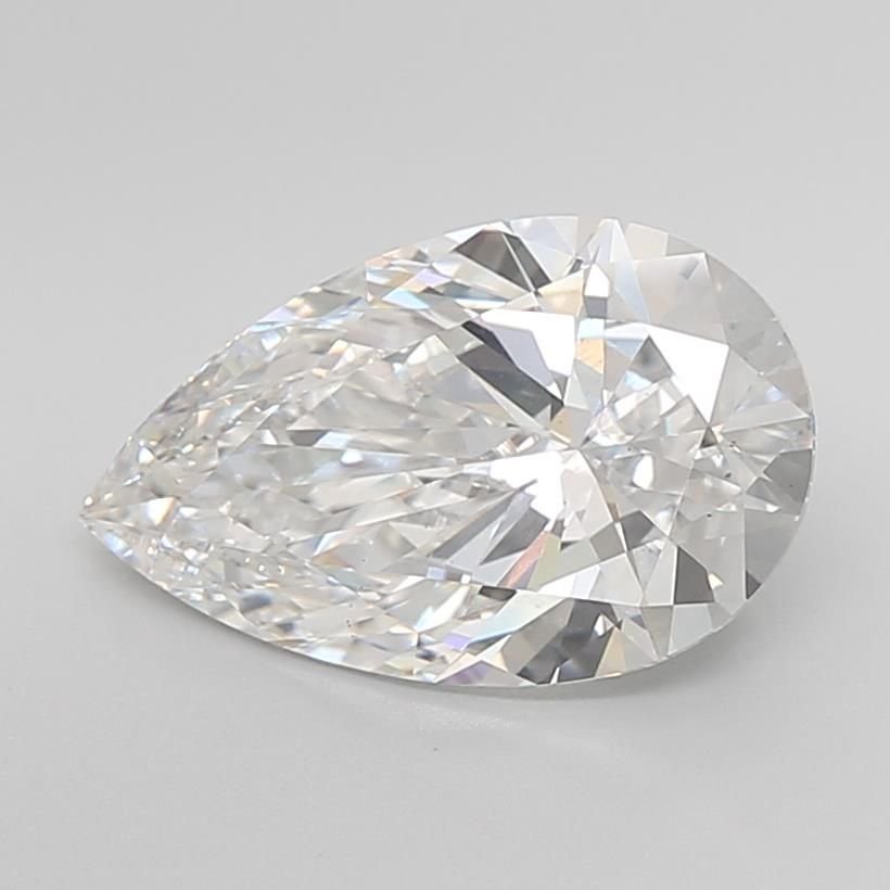5.06ct E VS2 Rare Carat Ideal Cut Pear Lab Grown Diamond
