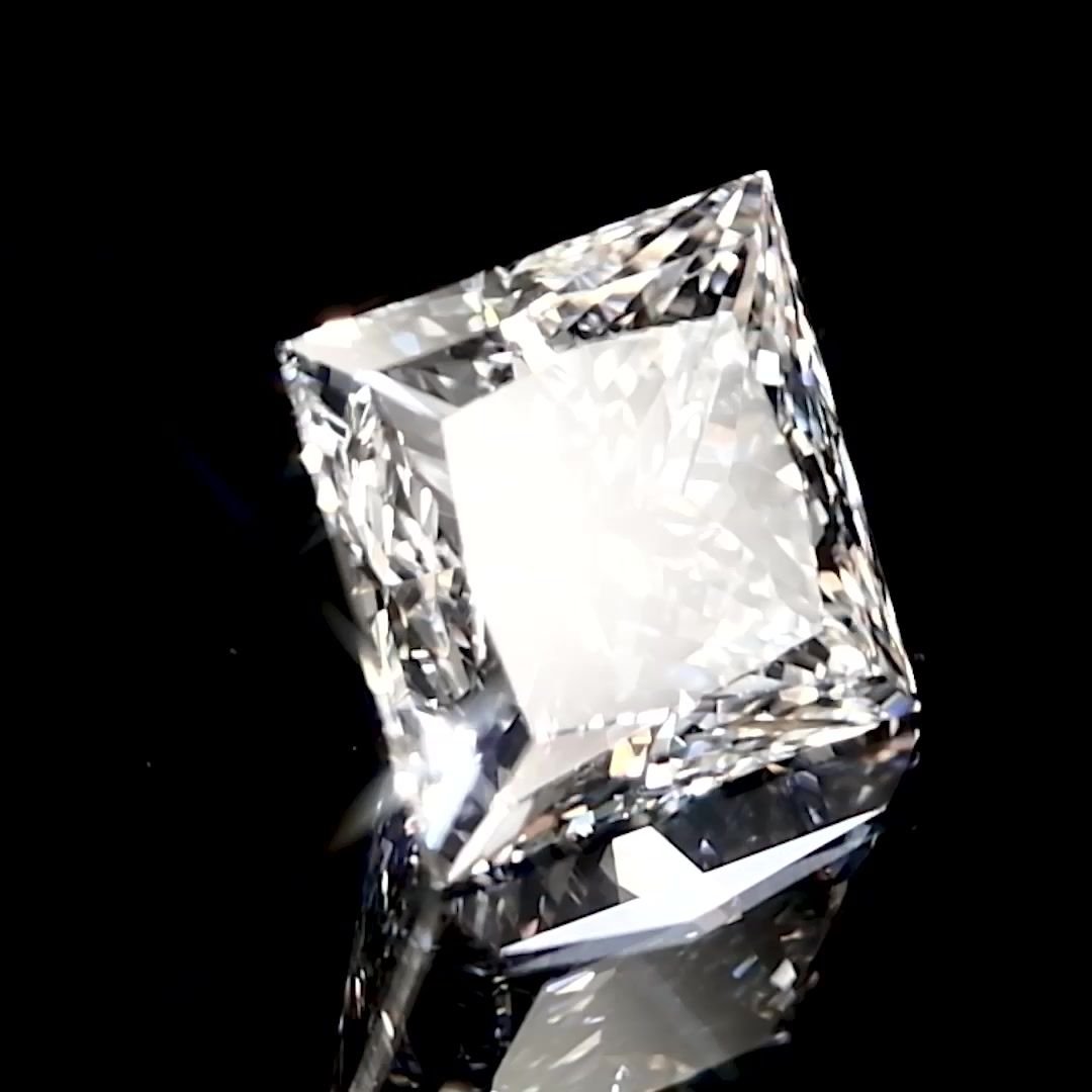 3.02ct G SI2 Rare Carat Ideal Cut Princess Diamond