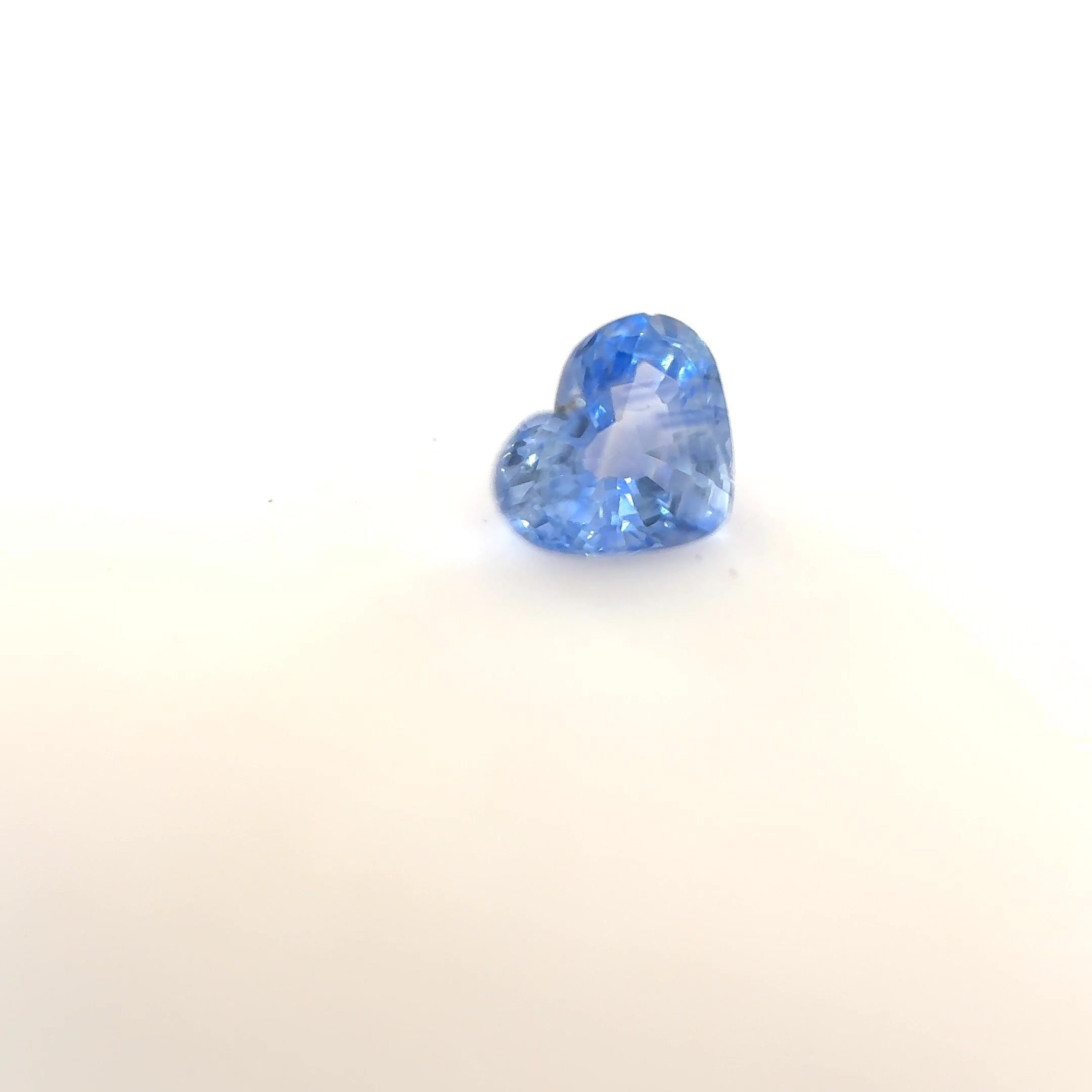0.45 Carat Blue Heart Sapphire