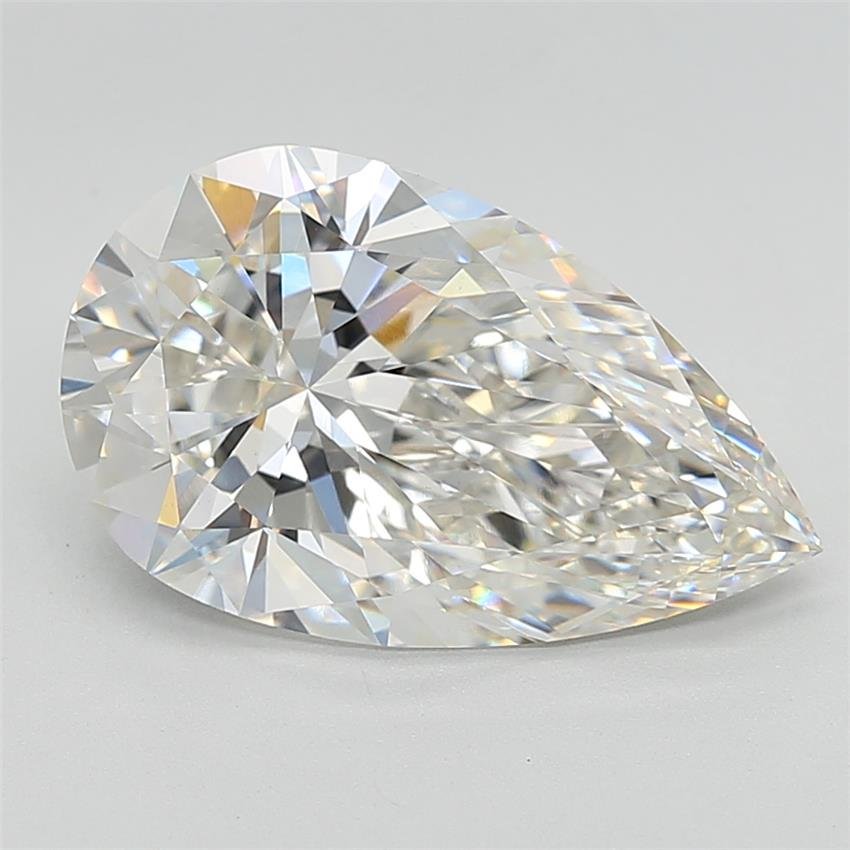 6.08ct F VS1 Rare Carat Ideal Cut Pear Lab Grown Diamond