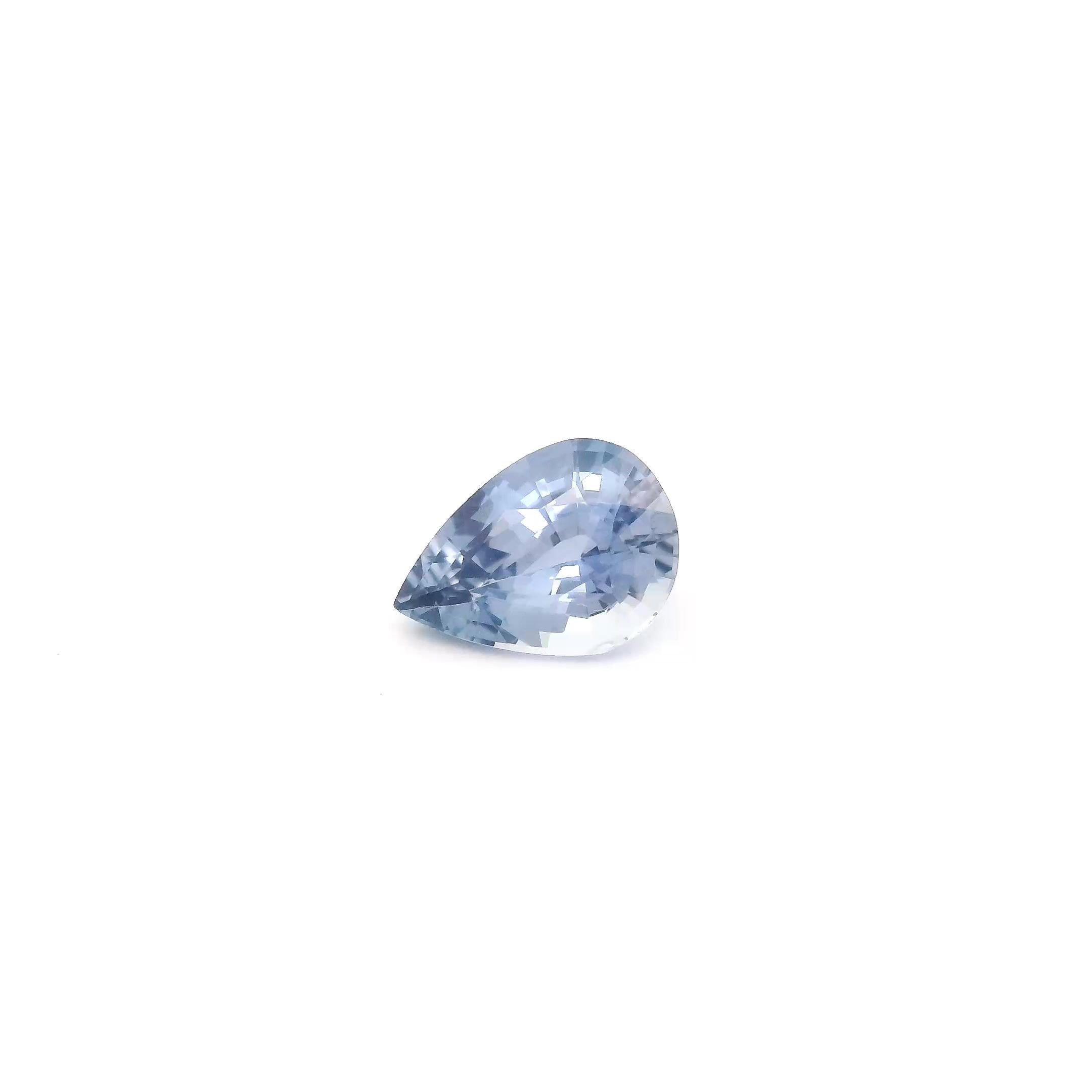 0.71 Carat Blue Pear Sapphire