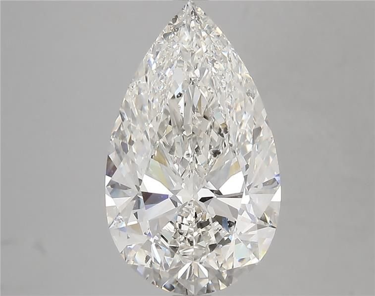 5.02ct I SI2 Rare Carat Ideal Cut Pear Diamond