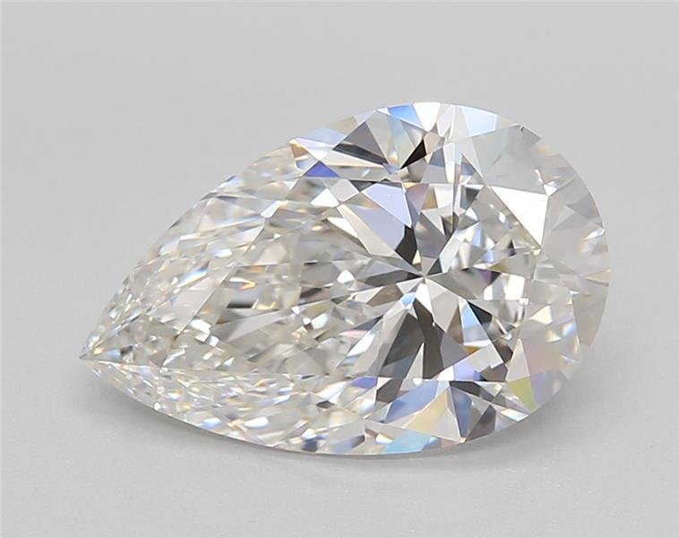 3.01ct F VVS2 Rare Carat Ideal Cut Pear Lab Grown Diamond