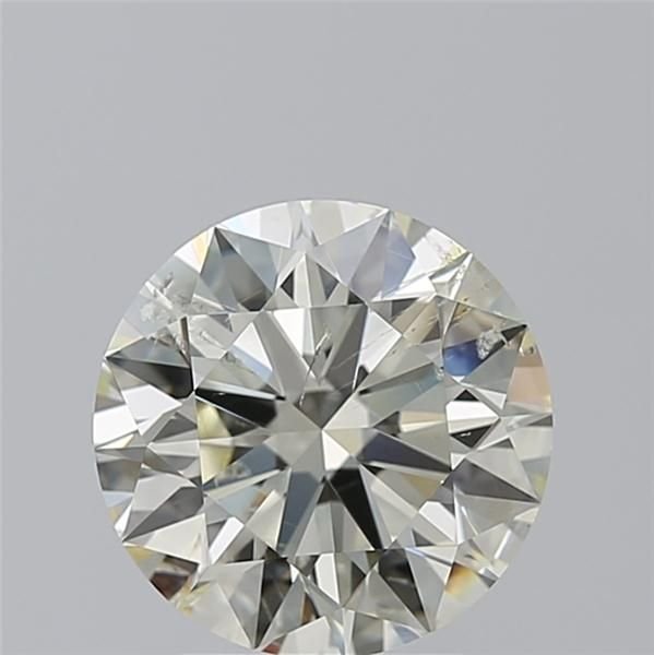 3.03ct K SI2 Rare Carat Ideal Cut Round Diamond