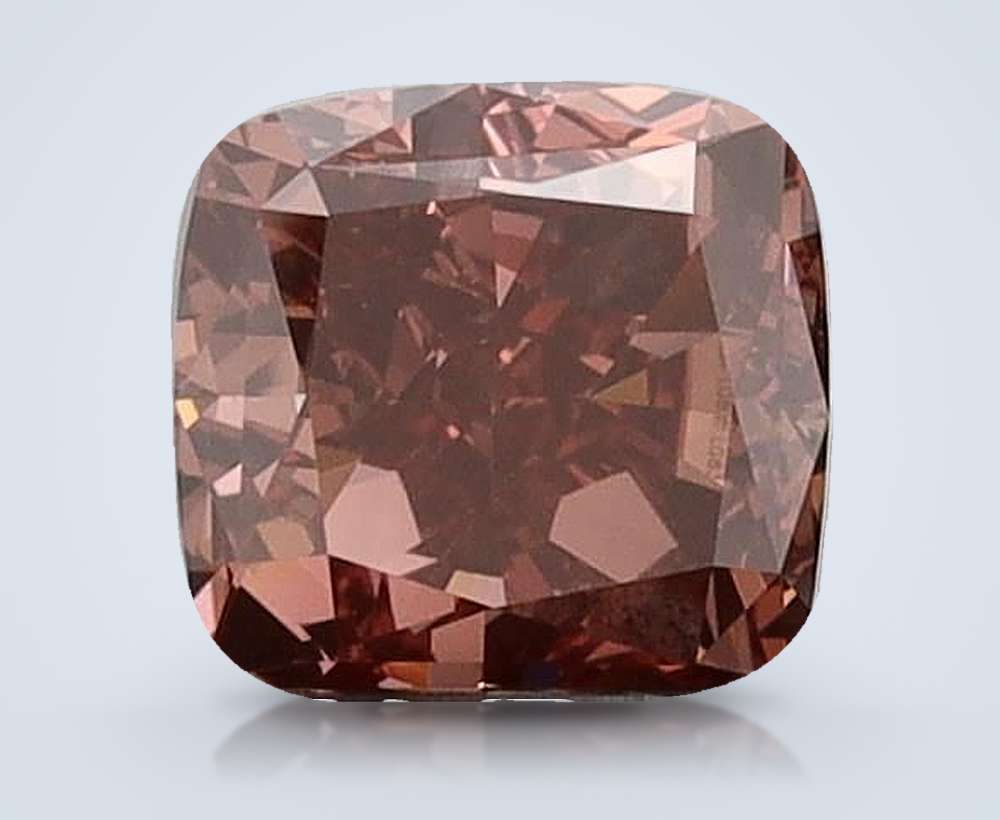 1.47 Ct. Fancy Vivid Pink Cushion Lab Diamond
