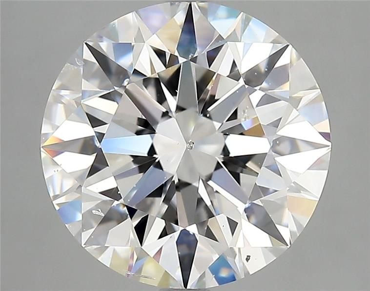 5.01ct E SI2 Rare Carat Ideal Cut Round Diamond