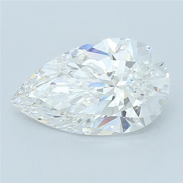 3.08ct F VVS2 Rare Carat Ideal Cut Pear Lab Grown Diamond