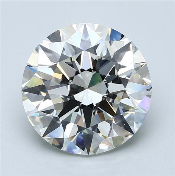 5.13ct I SI1 Rare Carat Ideal Cut Round Diamond