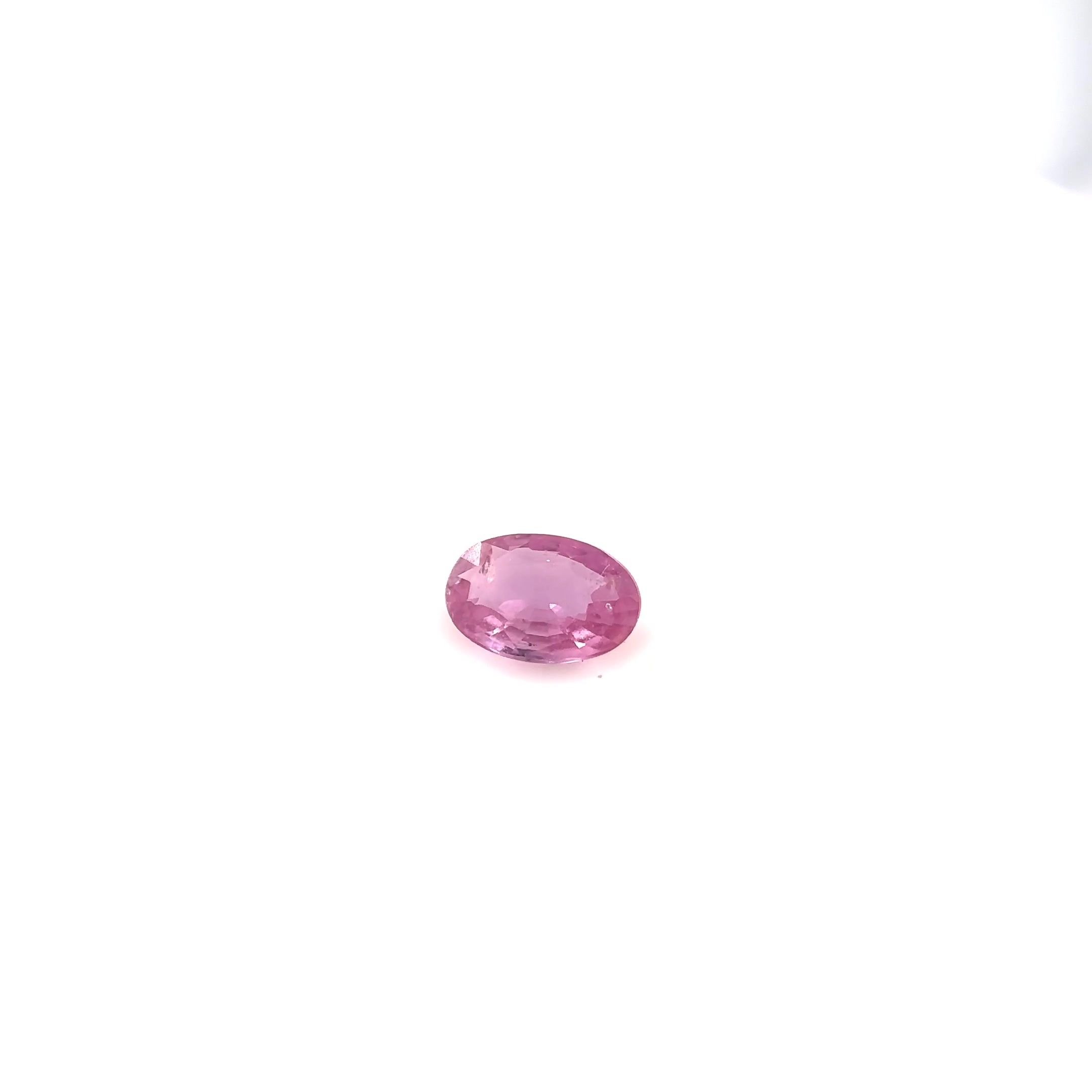 0.46 Carat Pink Oval Sapphire