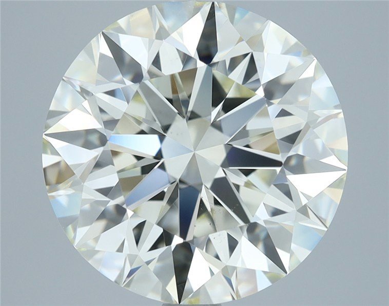 5.02ct J VS2 Rare Carat Ideal Cut Round Diamond