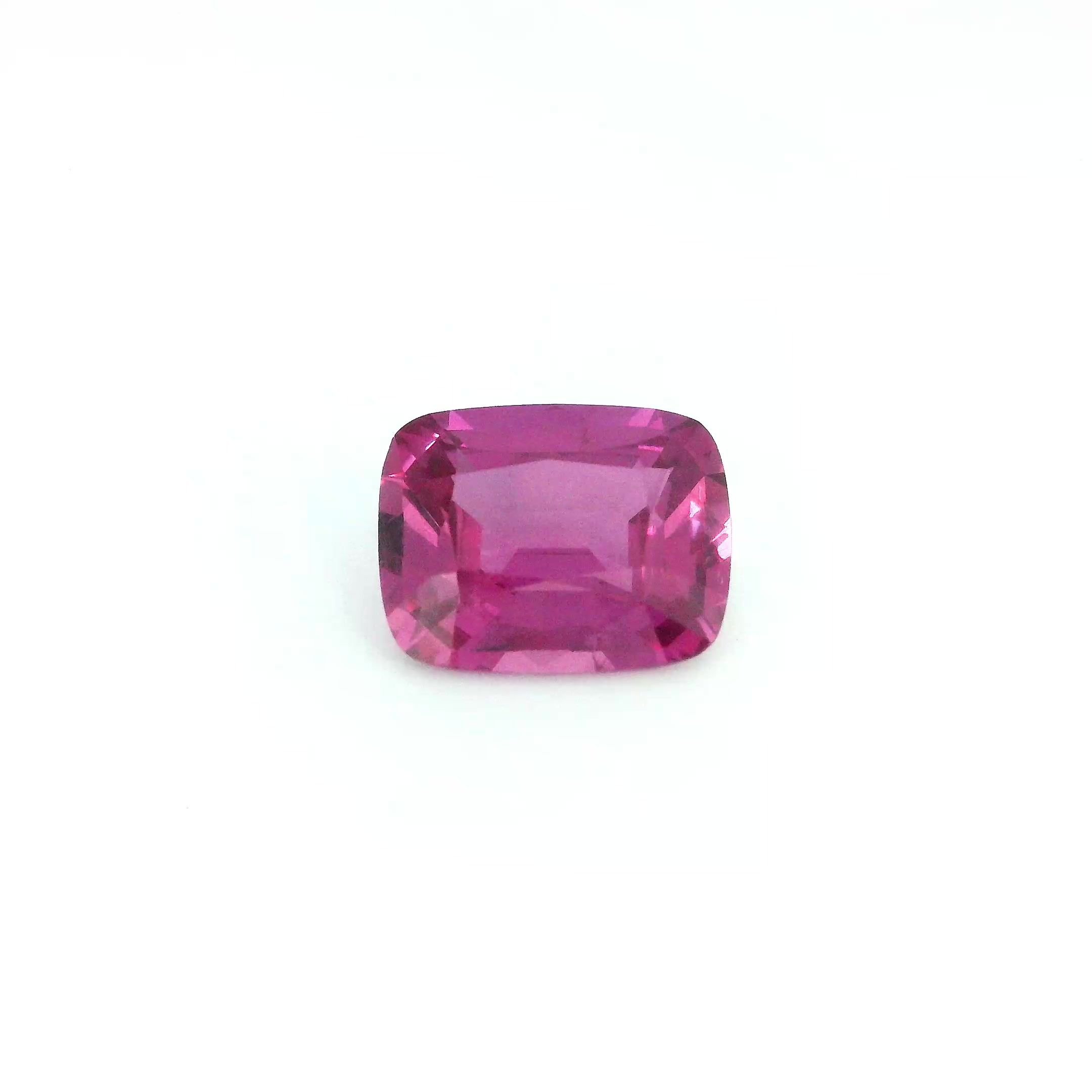 1.91 Carat Red Cushion Ruby