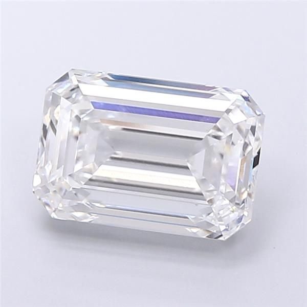 5.30ct E VVS2 Rare Carat Ideal Cut Emerald Lab Grown Diamond