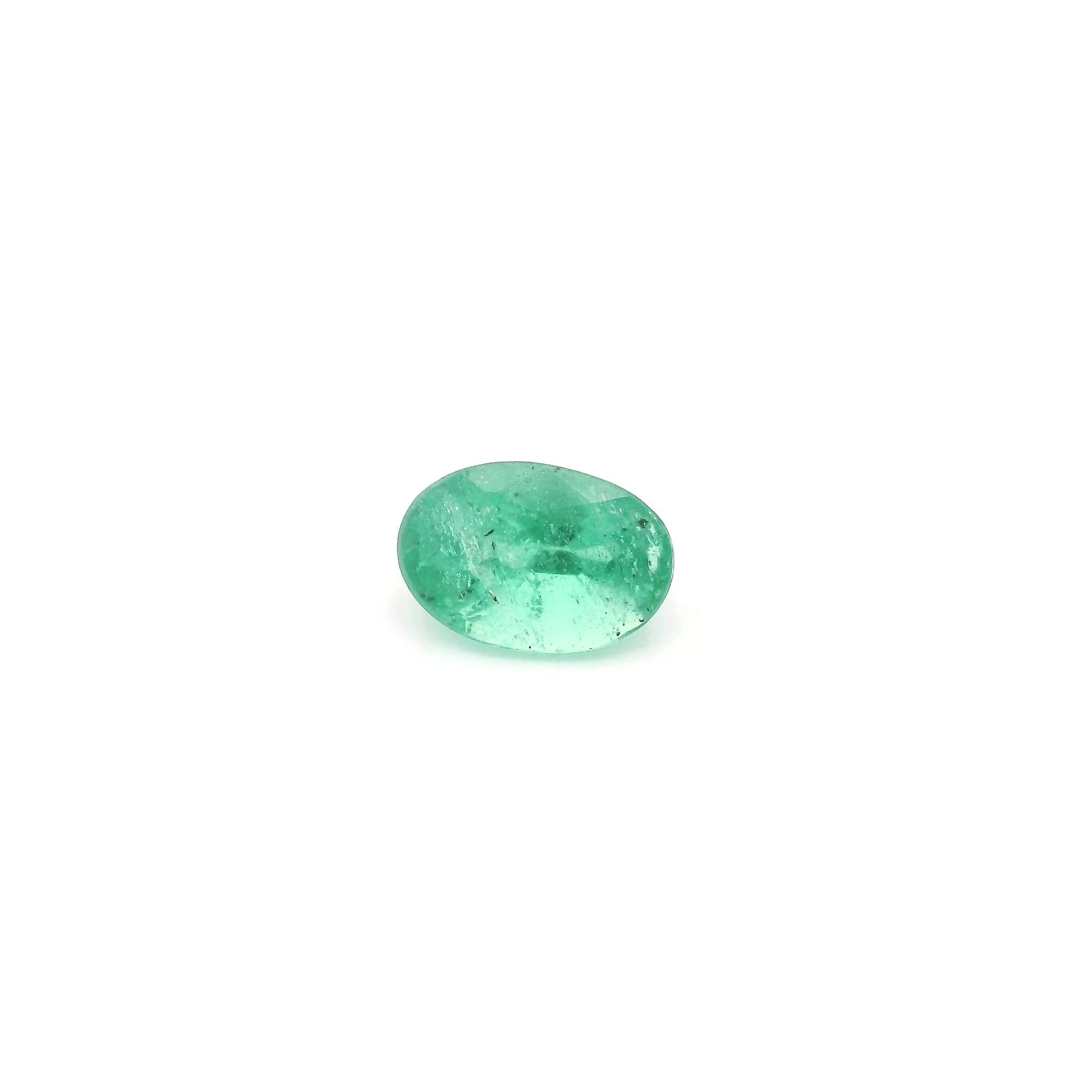 0.63 Carat Green Oval Emerald