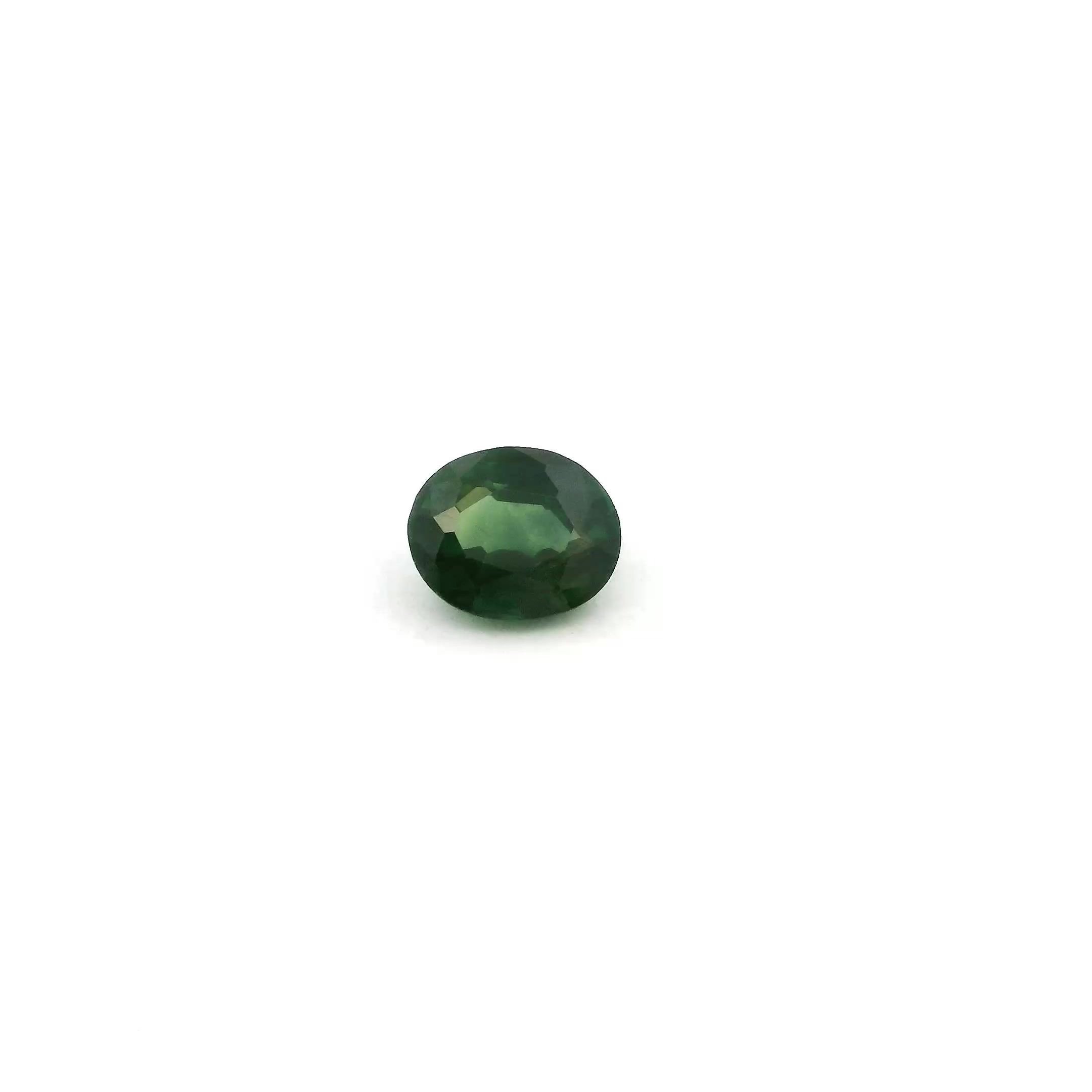 0.52 Carat Vivid Green Oval Sapphire