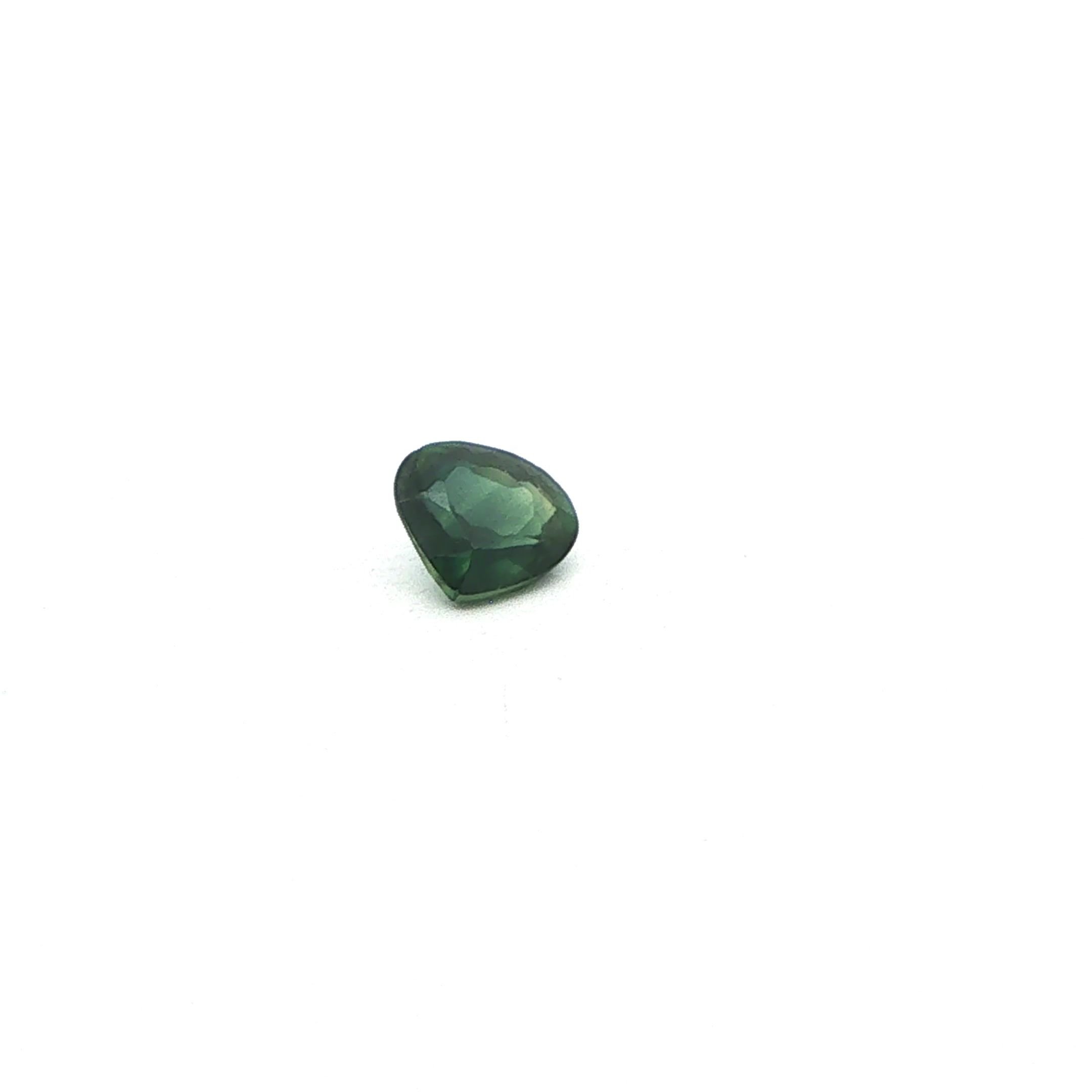 0.64 Carat Green Pear Sapphire