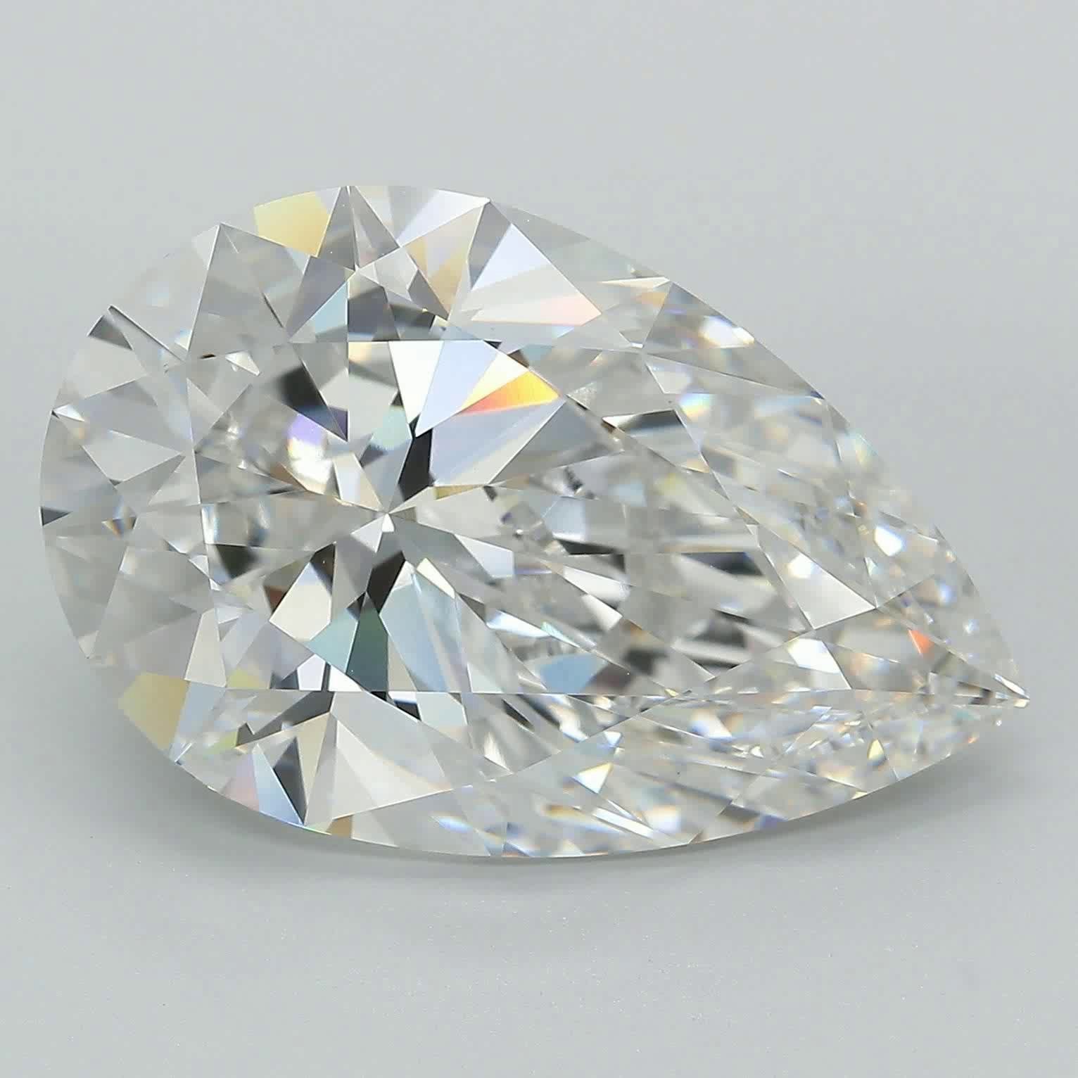 13.06ct F VS1 Rare Carat Ideal Cut Pear Lab Grown Diamond