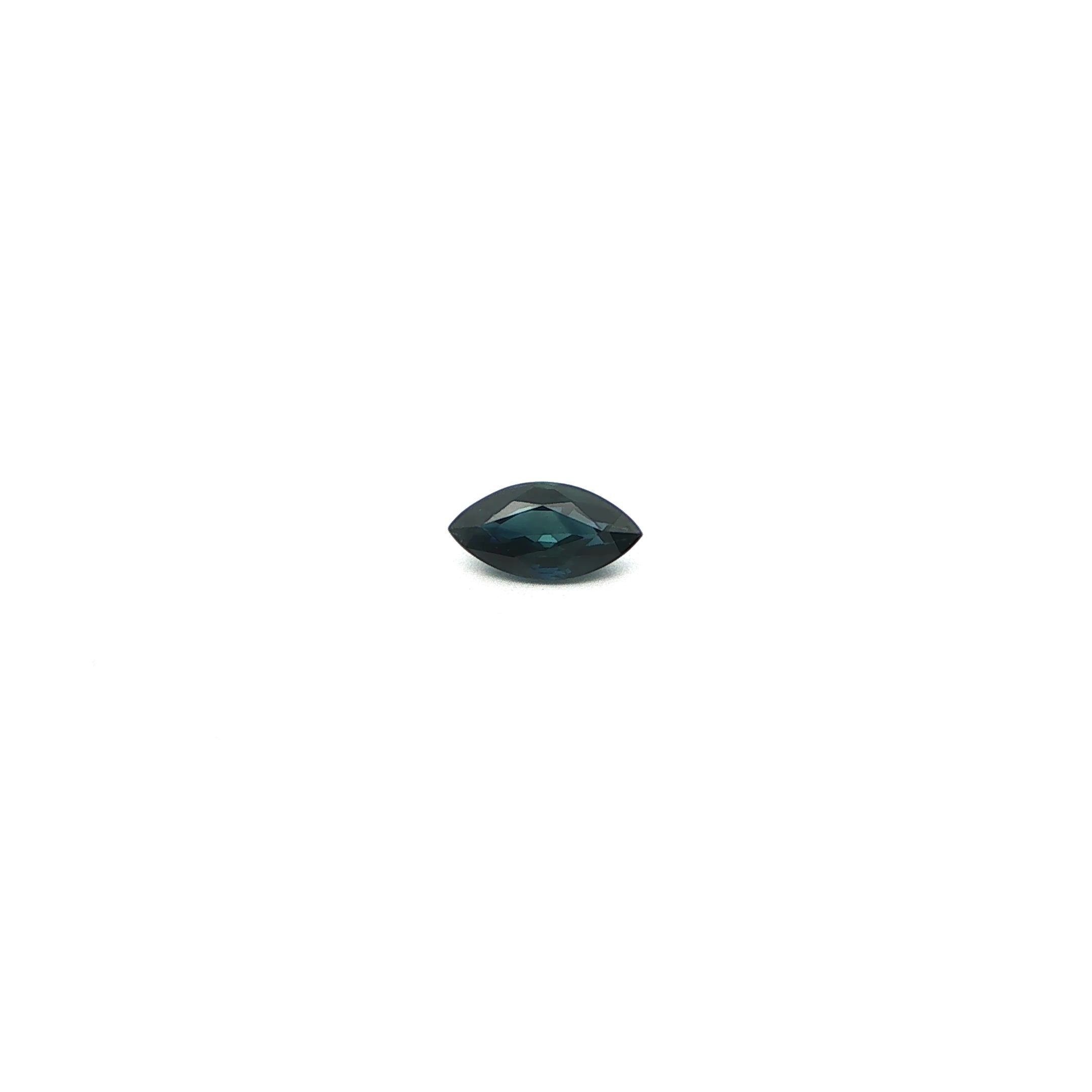 1.12 Carat Deep Blue Marquise Sapphire