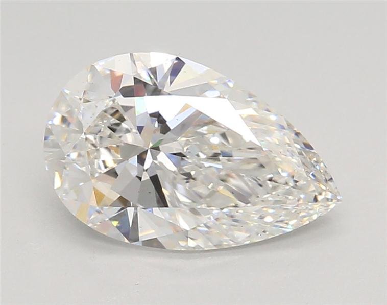 2.09ct F VS2 Rare Carat Ideal Cut Pear Lab Grown Diamond