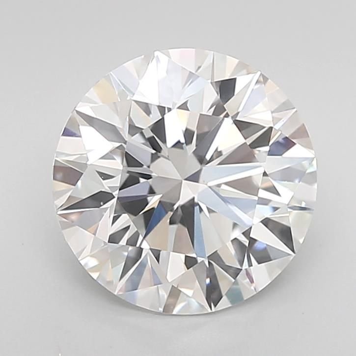 3.04ct E VVS2 Rare Carat Ideal Cut Round Lab Grown Diamond