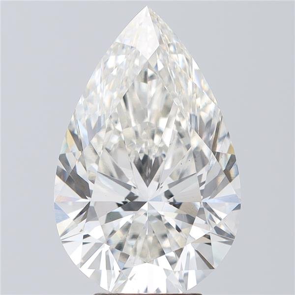 5.74ct H VS2 Rare Carat Ideal Cut Pear Lab Grown Diamond