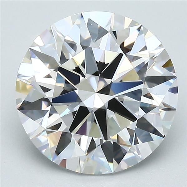 3.15ct F VVS2 Rare Carat Ideal Cut Round Diamond