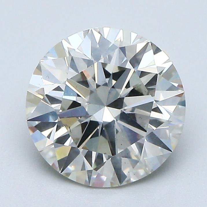 2.08ct J SI2 Rare Carat Ideal Cut Round Diamond