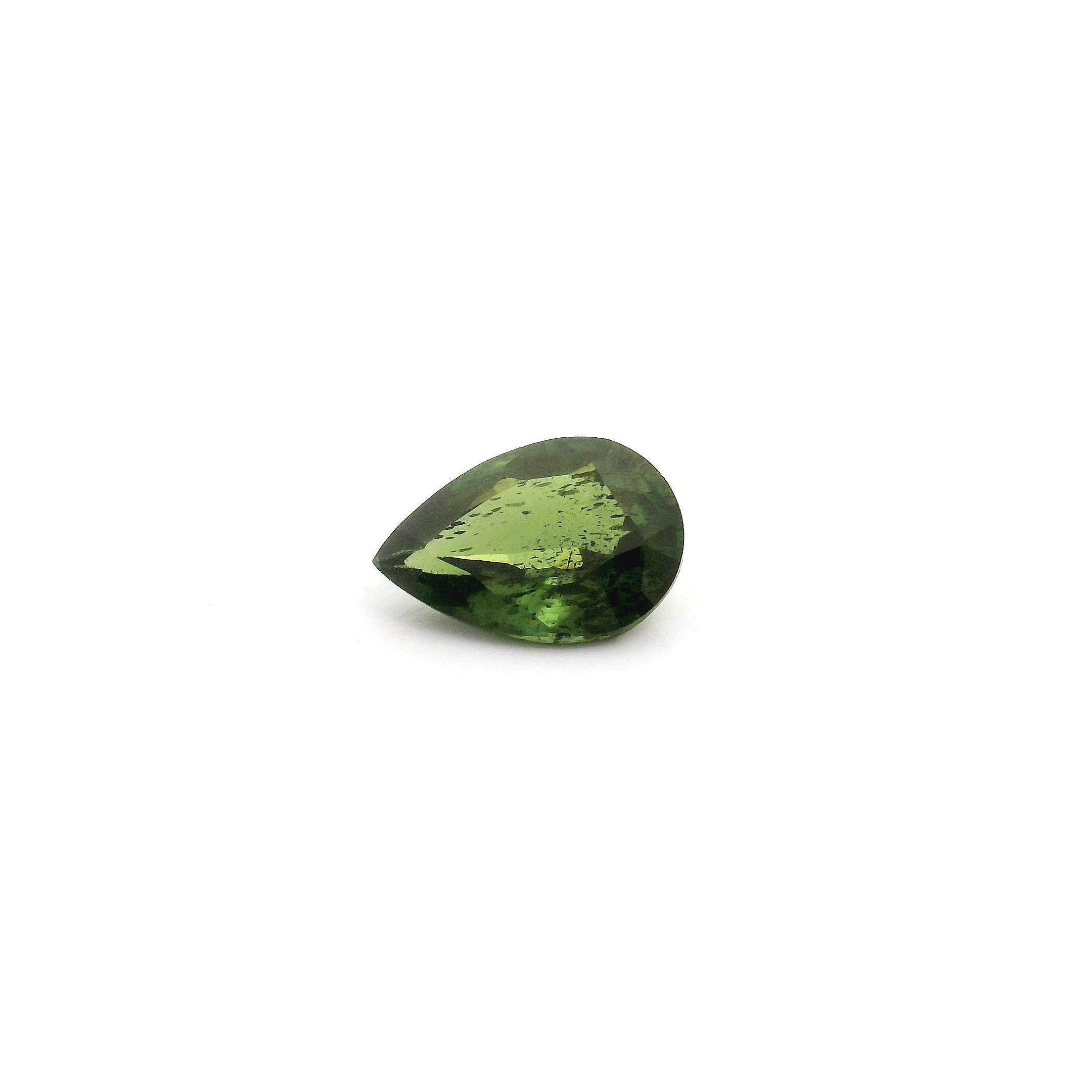 0.57 Carat Green Pear Sapphire