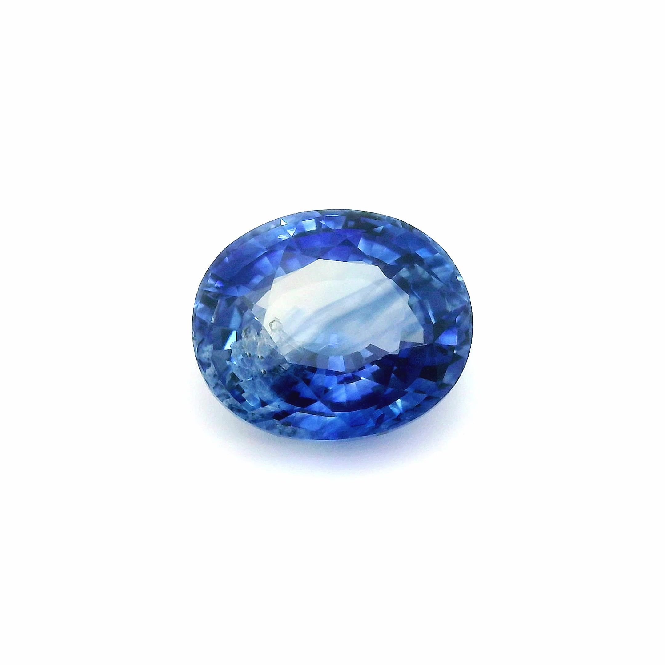 9.12 Carat Blue Oval Sapphire