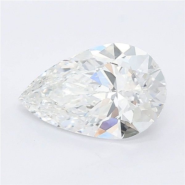 1.51ct E VVS2 Rare Carat Ideal Cut Pear Lab Grown Diamond