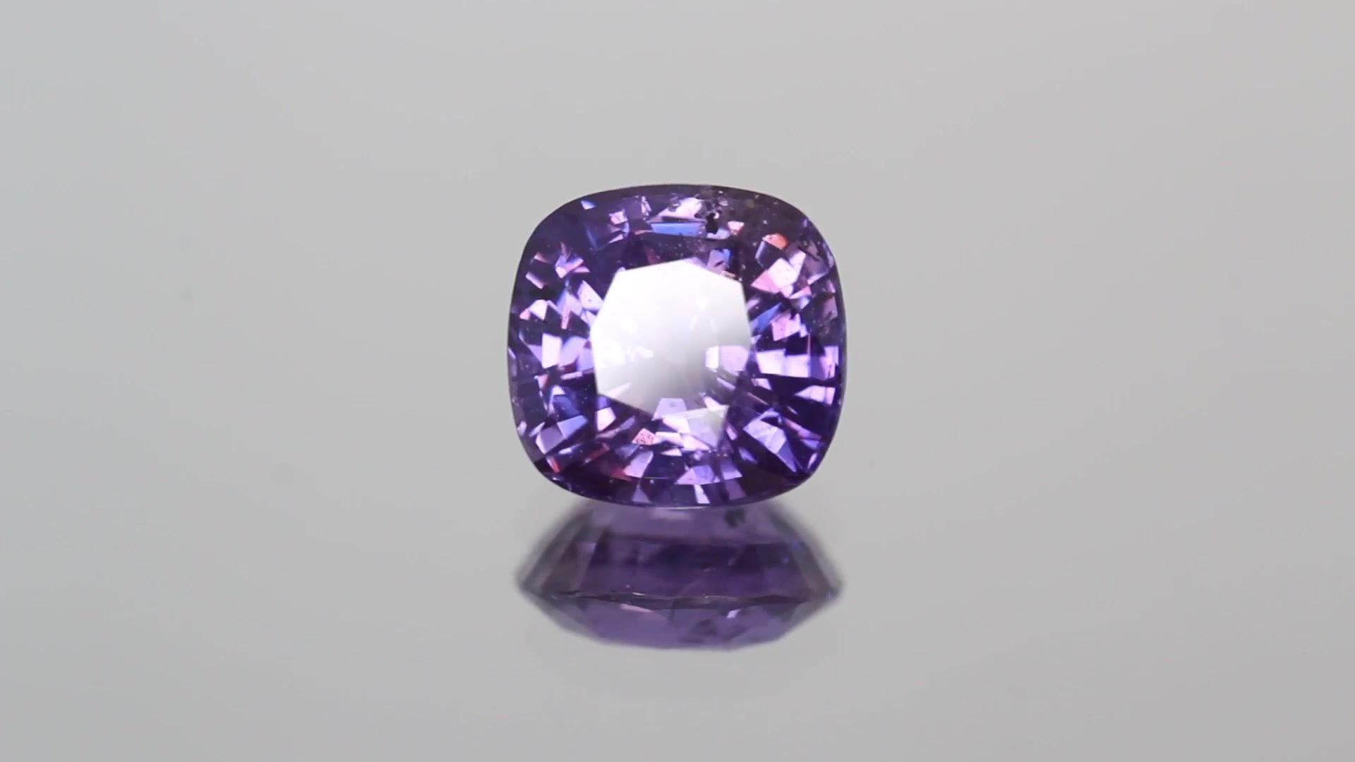 3.06 Carat Purple Cushion Sapphire