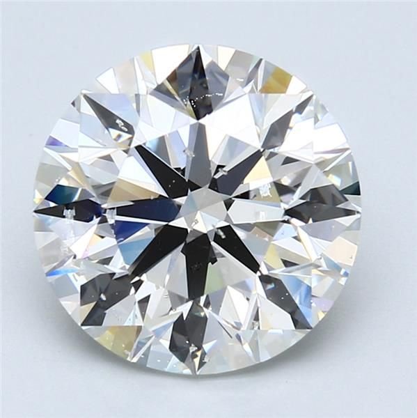 5.52ct G SI2 Rare Carat Ideal Cut Round Diamond