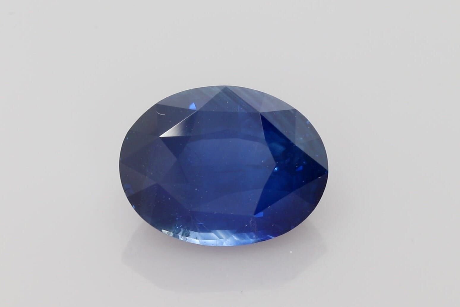 8.52 Carat Deep Blue Oval Sapphire