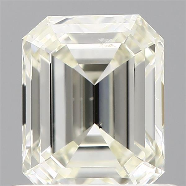 0.70ct K SI1 Rare Carat Ideal Cut Emerald Diamond