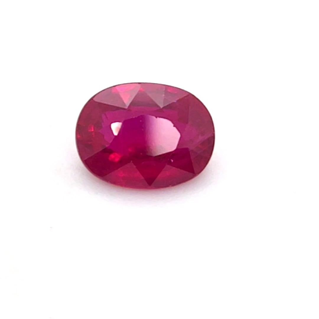 1.97 Carat Red Oval Ruby