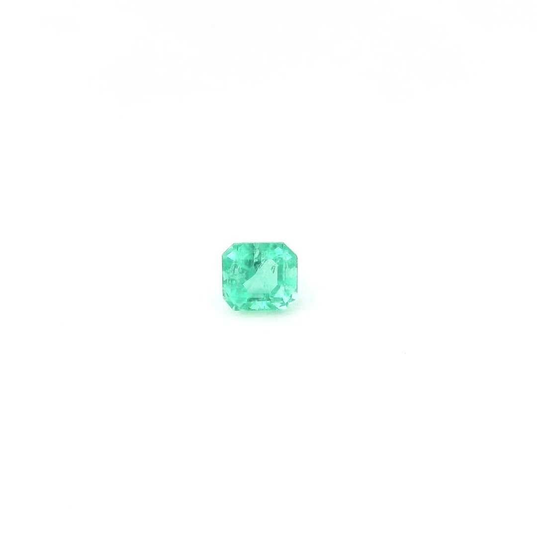 0.47 Carat Light Green Emerald-Cut Emerald