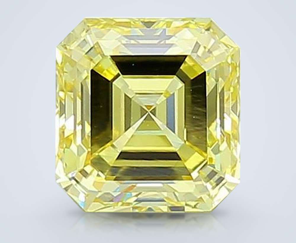 1.59 Ct. Fancy Yellow Asscher Lab Diamond
