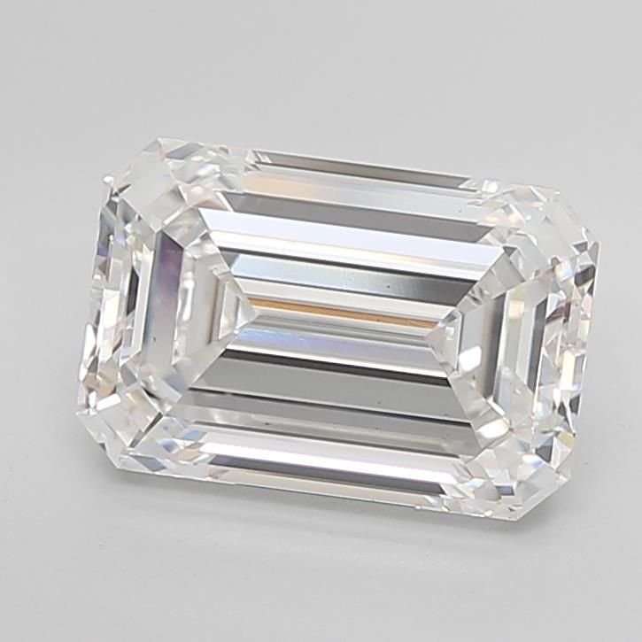 6.08ct F VS1 Rare Carat Ideal Cut Emerald Lab Grown Diamond